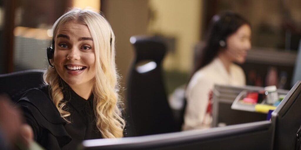 young office receptionist
